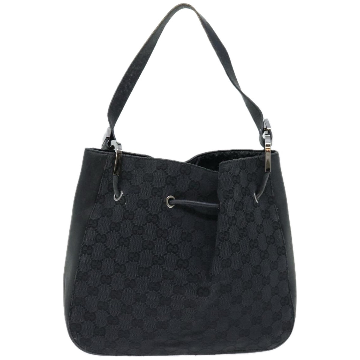 GUCCI GG Canvas Shoulder Bag Black 001 3748  ac2775
