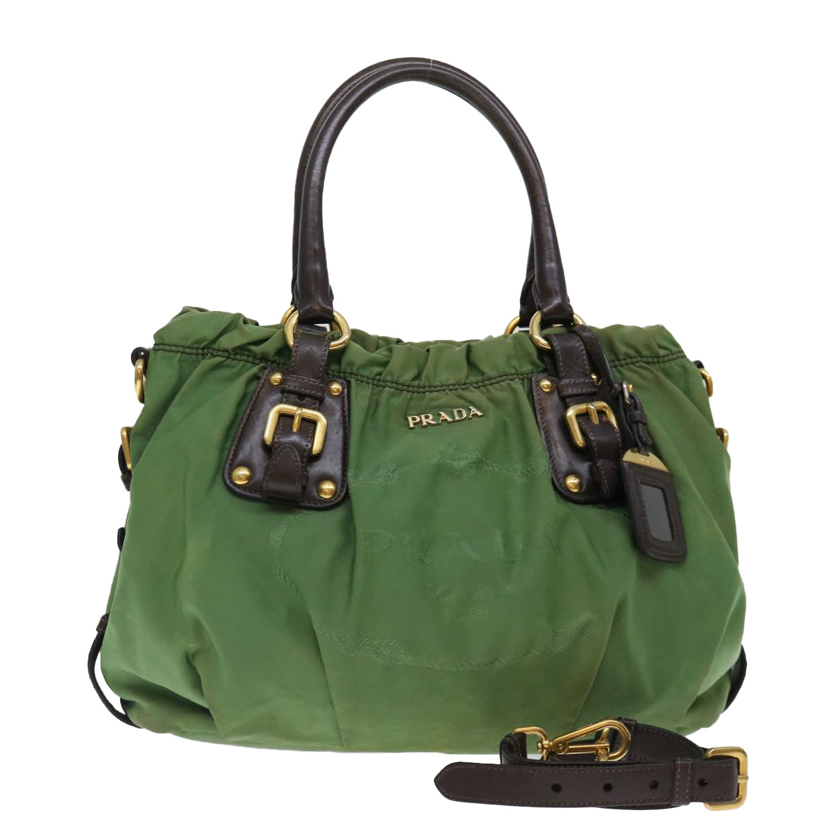 Luxury PradaTote Bag Nylon 2way Green ac2859