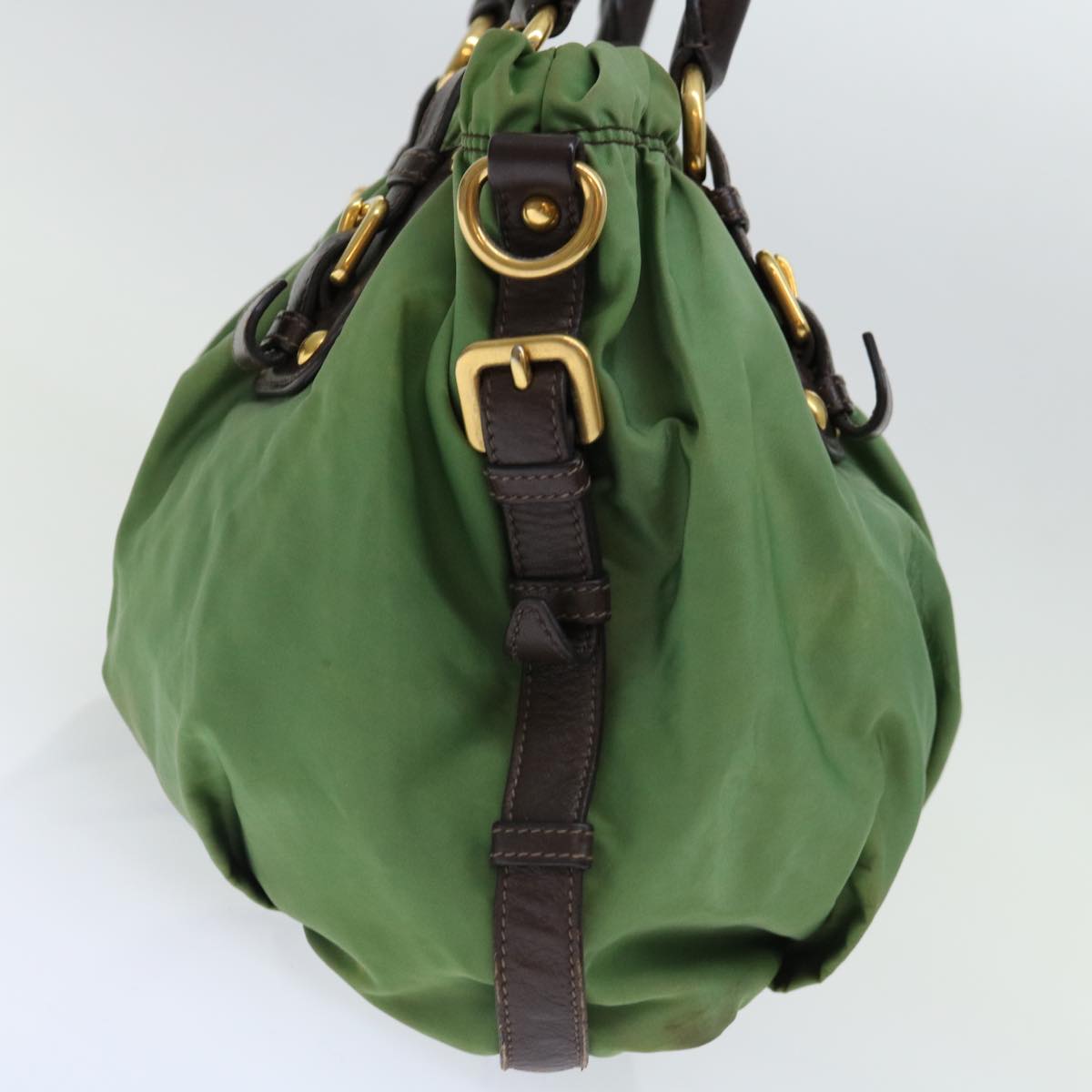 Luxury PradaTote Bag Nylon 2way Green ac2859