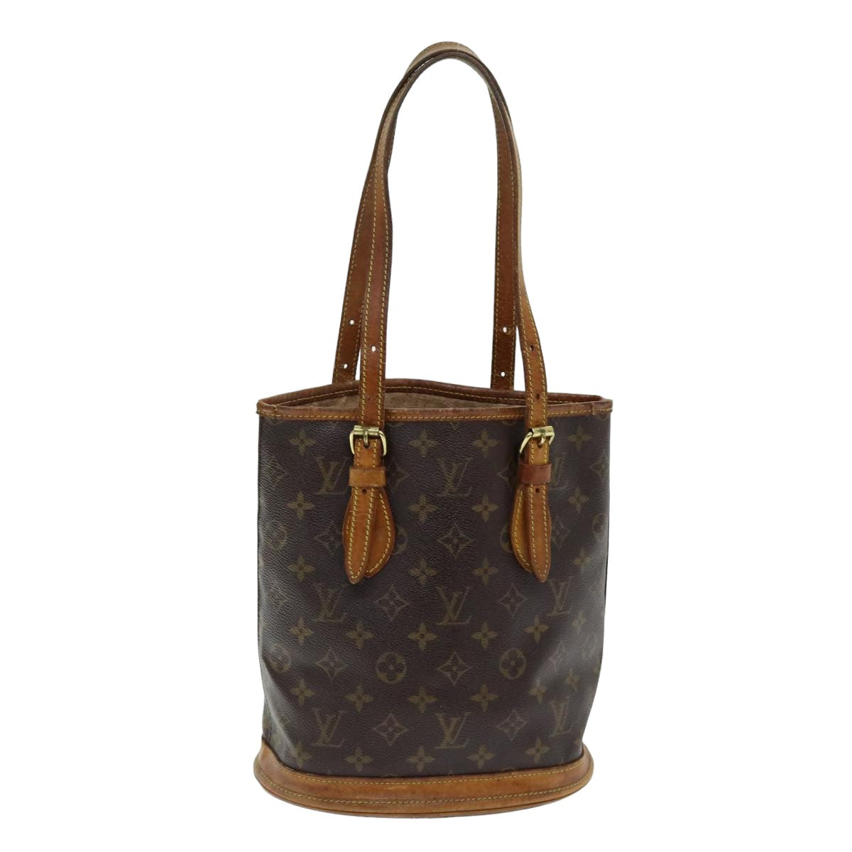 LOUIS VUITTON Monogram Bucket PM Shoulder Bag M42238 LV ac3132