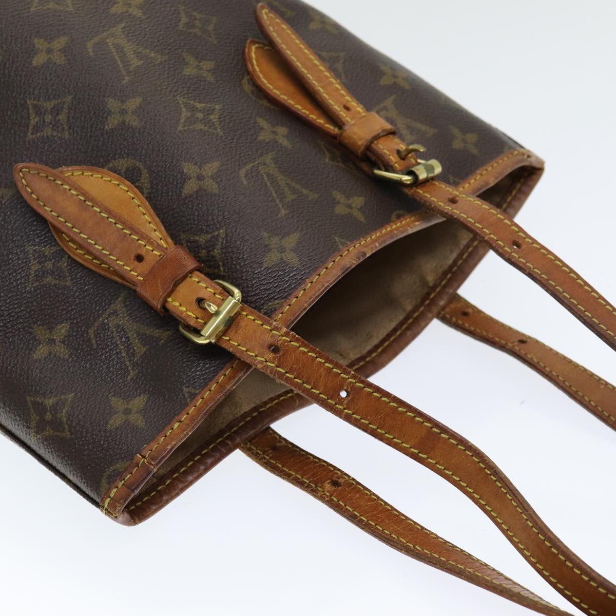 LOUIS VUITTON Monogram Bucket PM Shoulder Bag M42238 LV ac3132