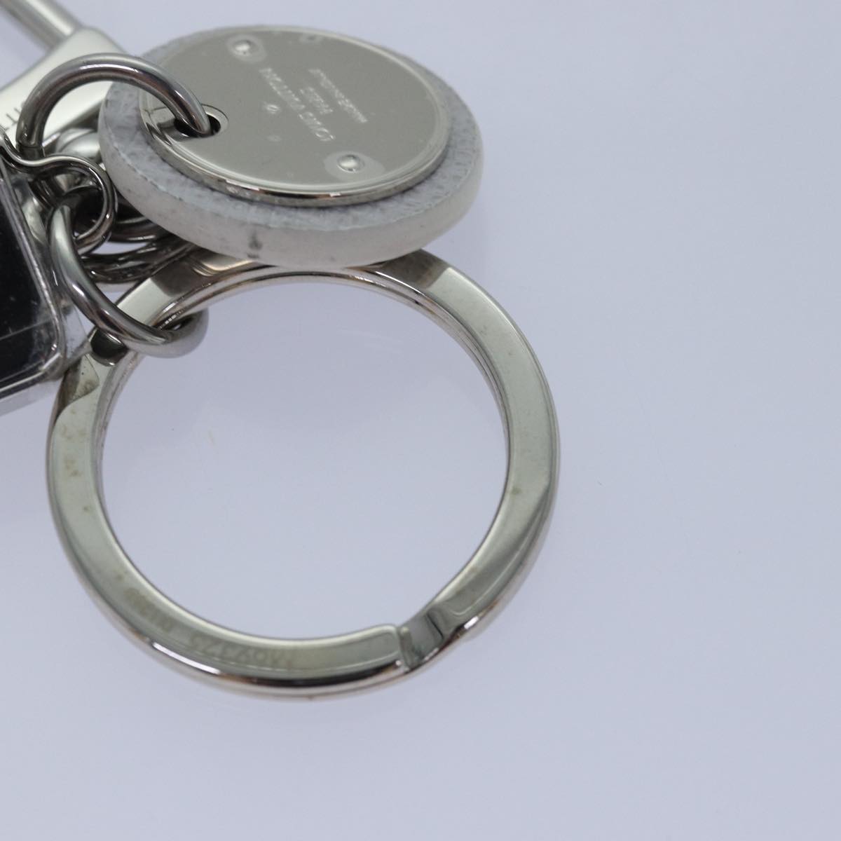 LOUIS VUITTON Taiga Porte Cles Neo Key Ring Gray M69325 LV ac3164