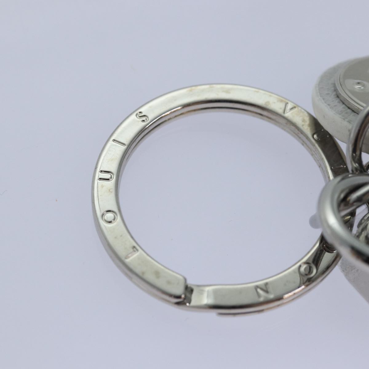 LOUIS VUITTON Taiga Porte Cles Neo Key Ring Gray M69325 LV ac3164
