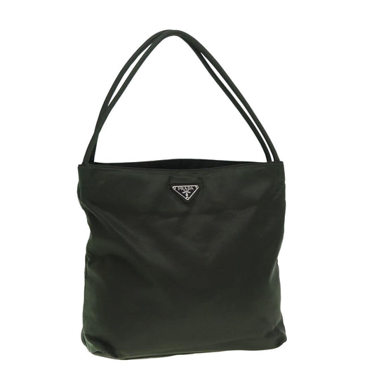 Luxury Prada Tote Bag Nylon Khaki Silver  ac3198