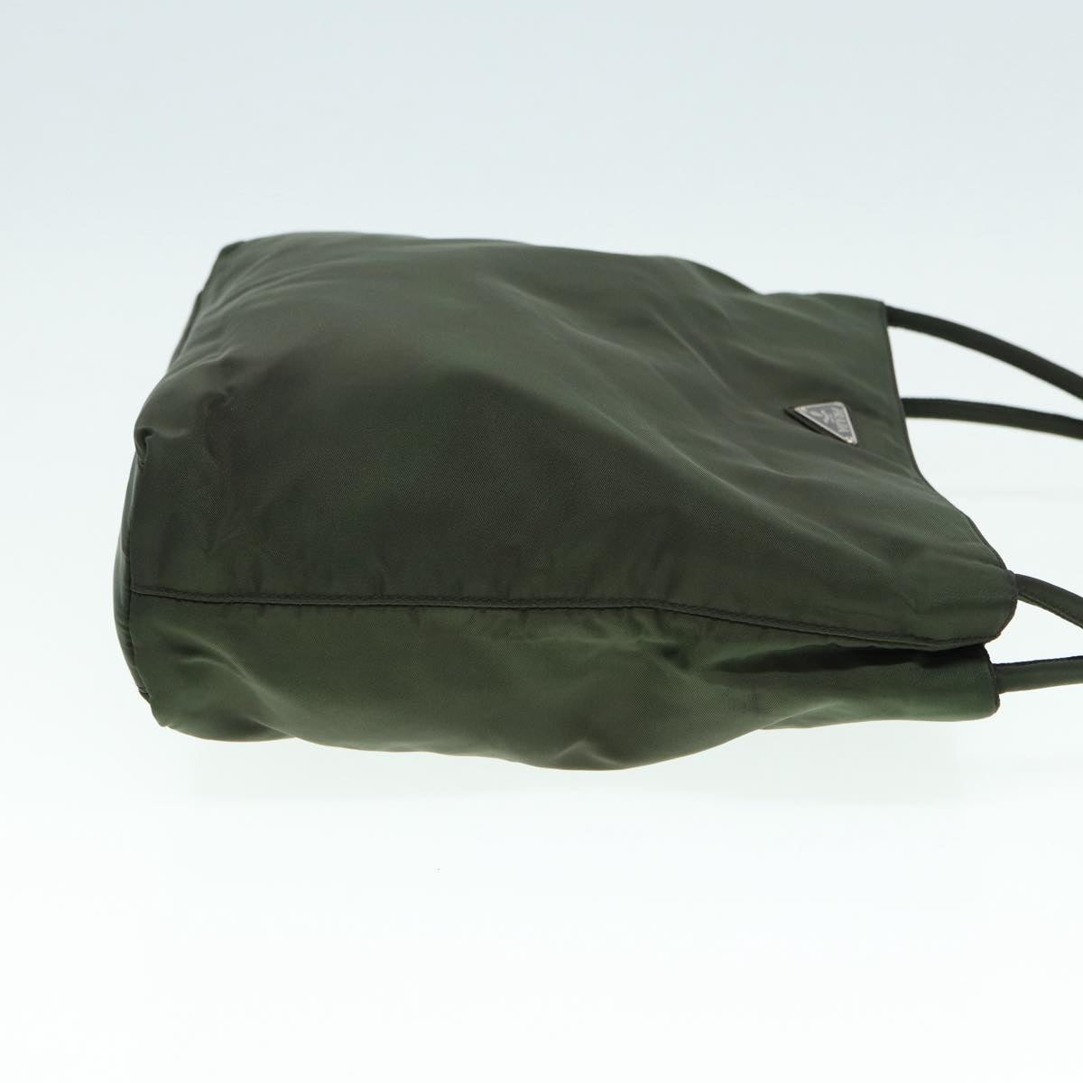 Luxury Prada Tote Bag Nylon Khaki Silver  ac3198
