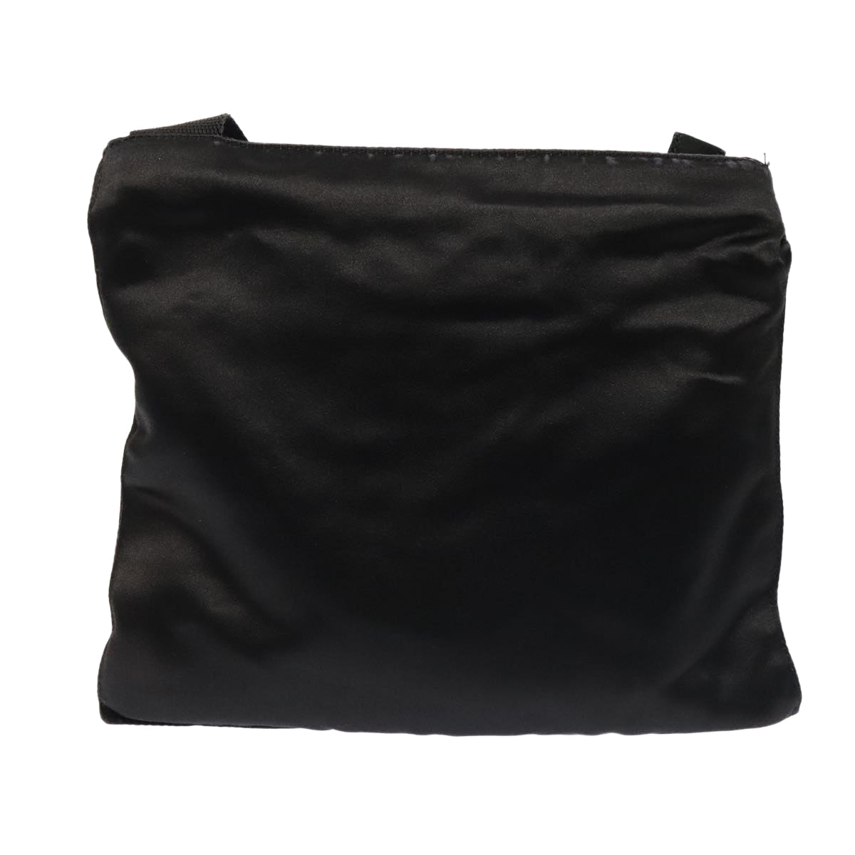 Luxury Prada Shoulder Bag Satin Silver Black  ac3203