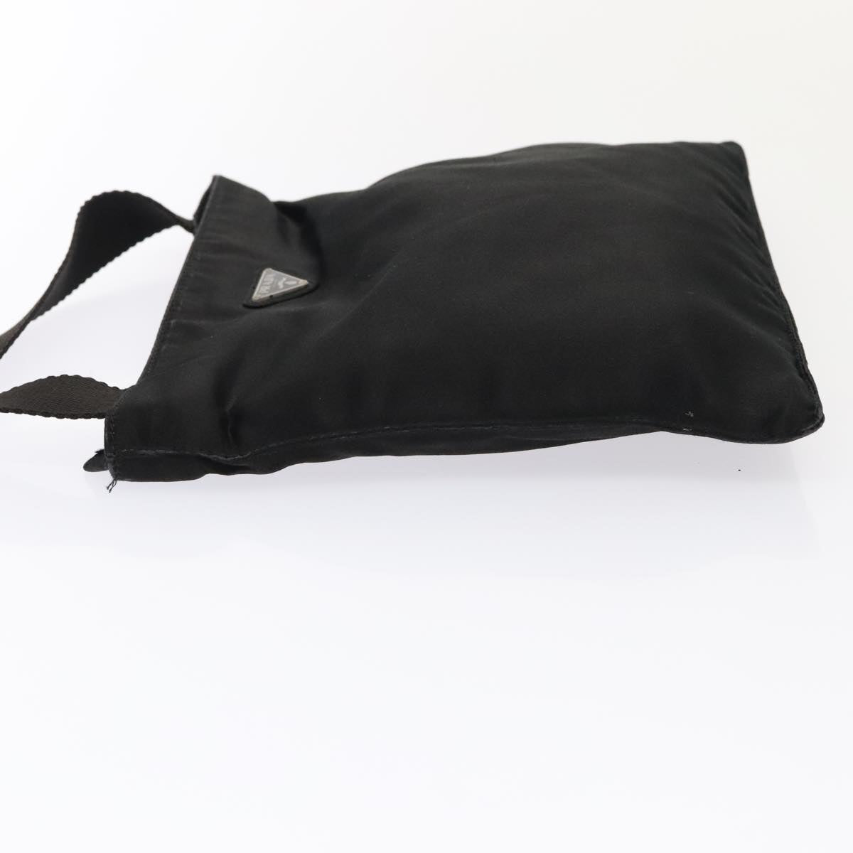 Luxury Prada Shoulder Bag Satin Silver Black  ac3203