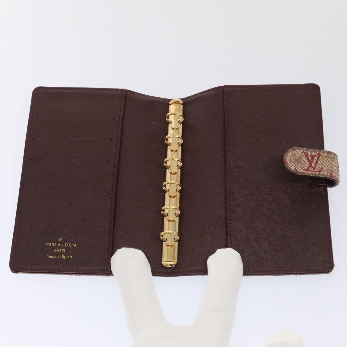 LOUIS VUITTON Monogram Mini Agenda PM Day Planner Cover Red R20912 ac3224