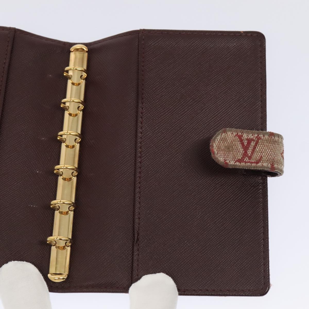 LOUIS VUITTON Monogram Mini Agenda PM Day Planner Cover Red R20912 ac3224