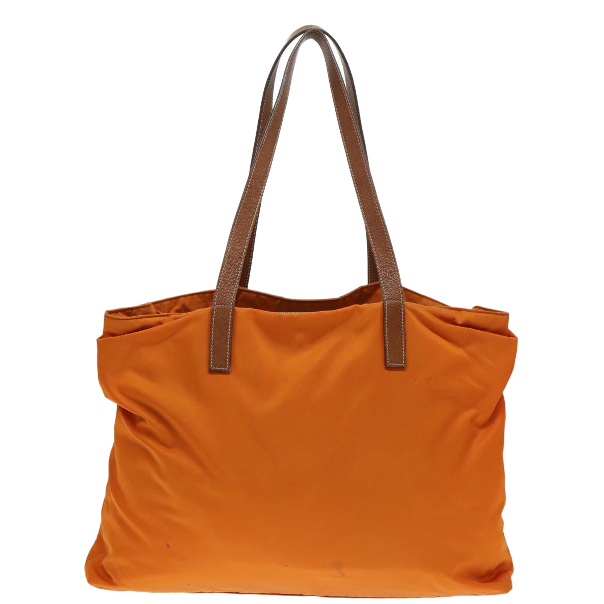 Luxury Prada Tote Bag Nylon Orange Silver  ac3237
