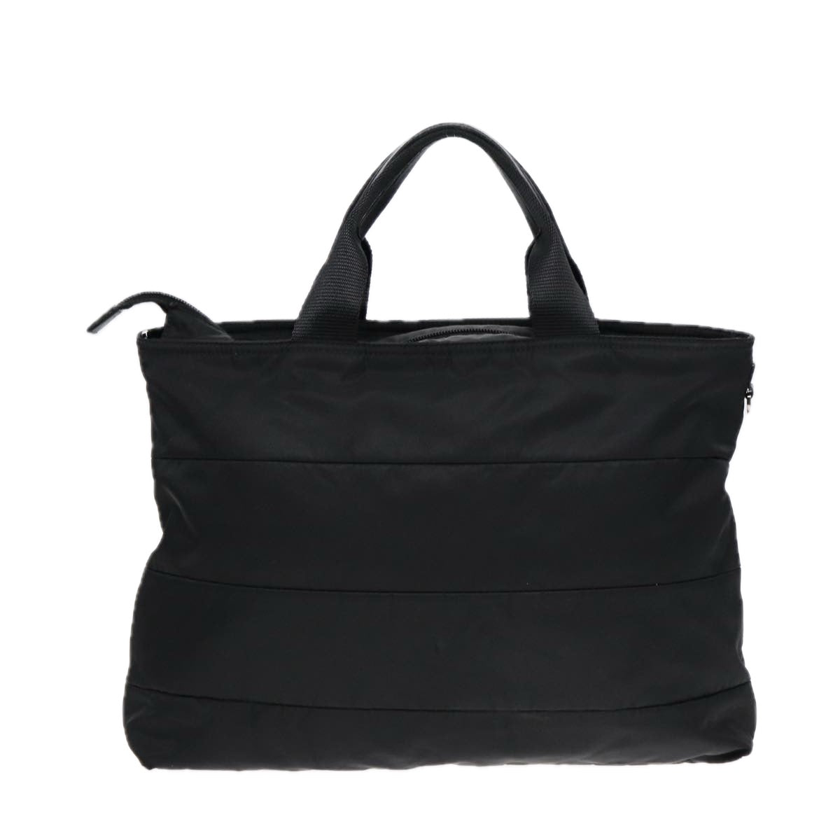 Luxury Prada Tote Bag Nylon 2way Black Silver  ac3238