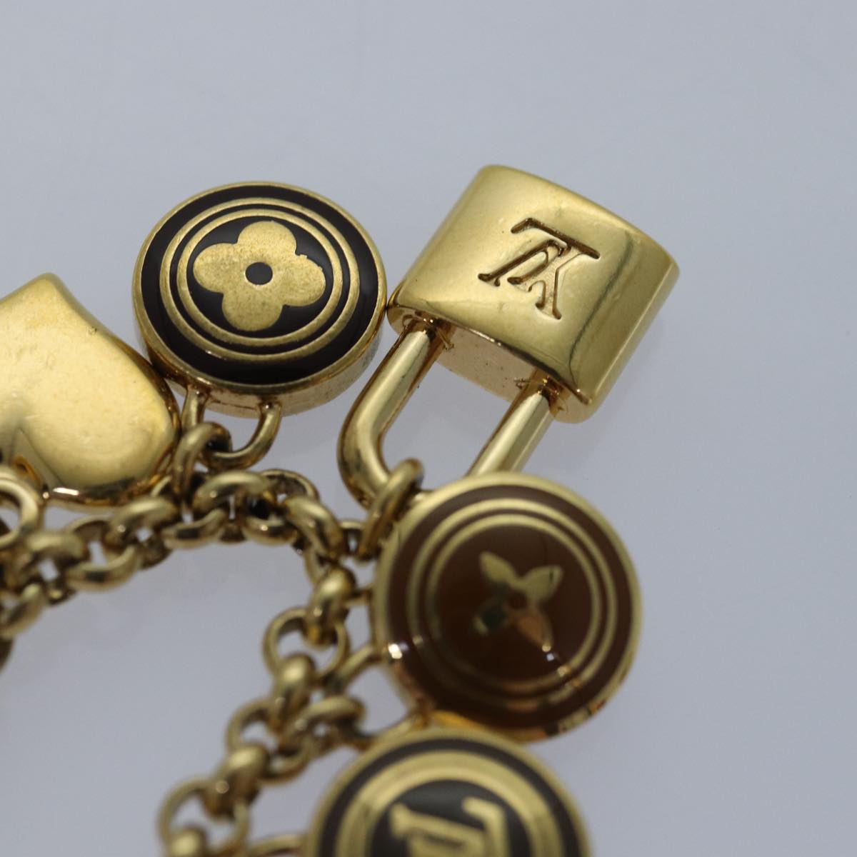 LOUIS VUITTON Monogram Porte Cles Chainne Pastilles Charm M66172 LV ac3239