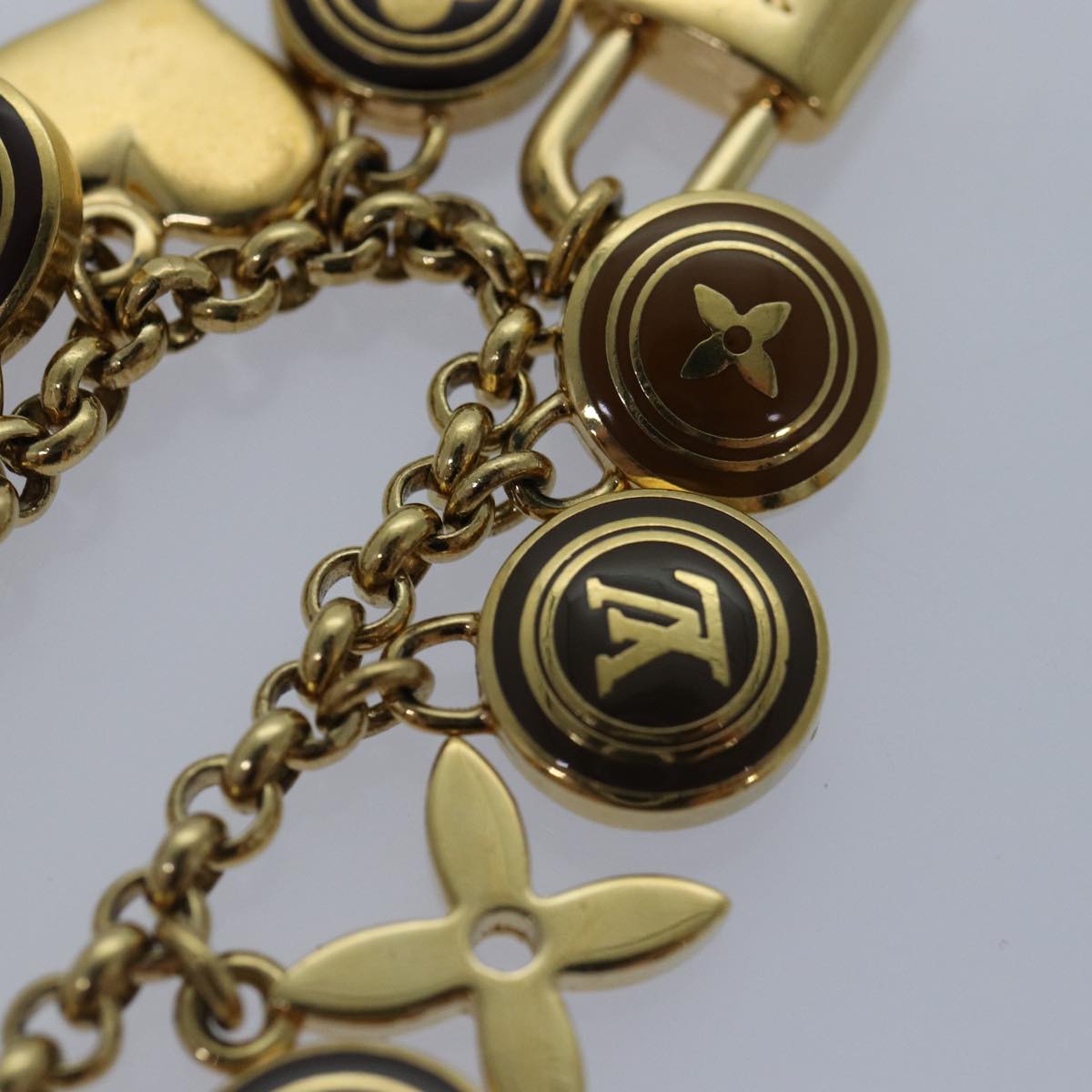 LOUIS VUITTON Monogram Porte Cles Chainne Pastilles Charm M66172 LV ac3239
