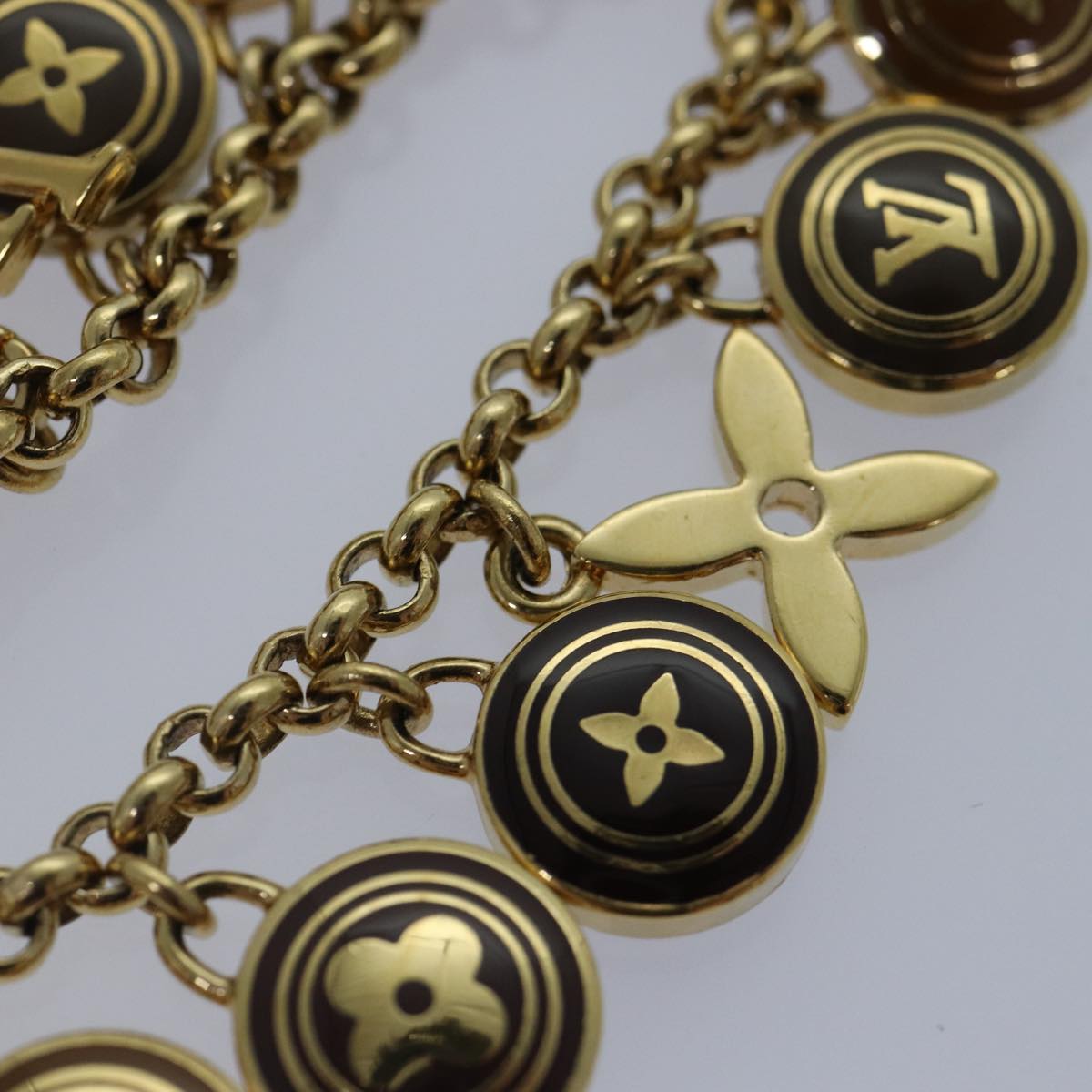 LOUIS VUITTON Monogram Porte Cles Chainne Pastilles Charm M66172 LV ac3239