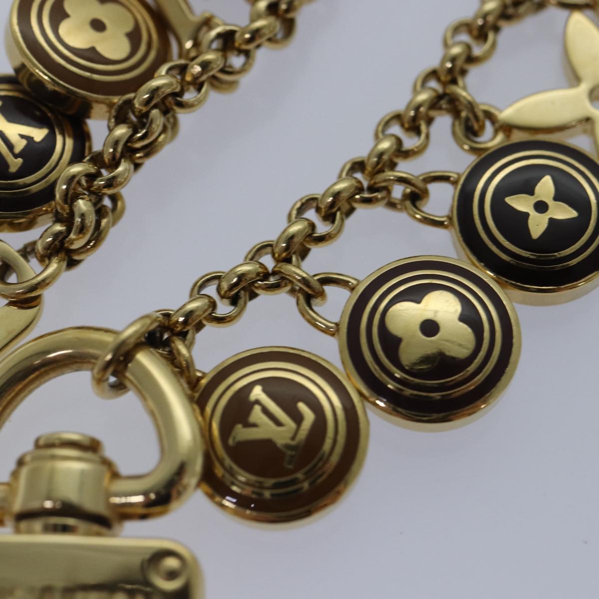 LOUIS VUITTON Monogram Porte Cles Chainne Pastilles Charm M66172 LV ac3239
