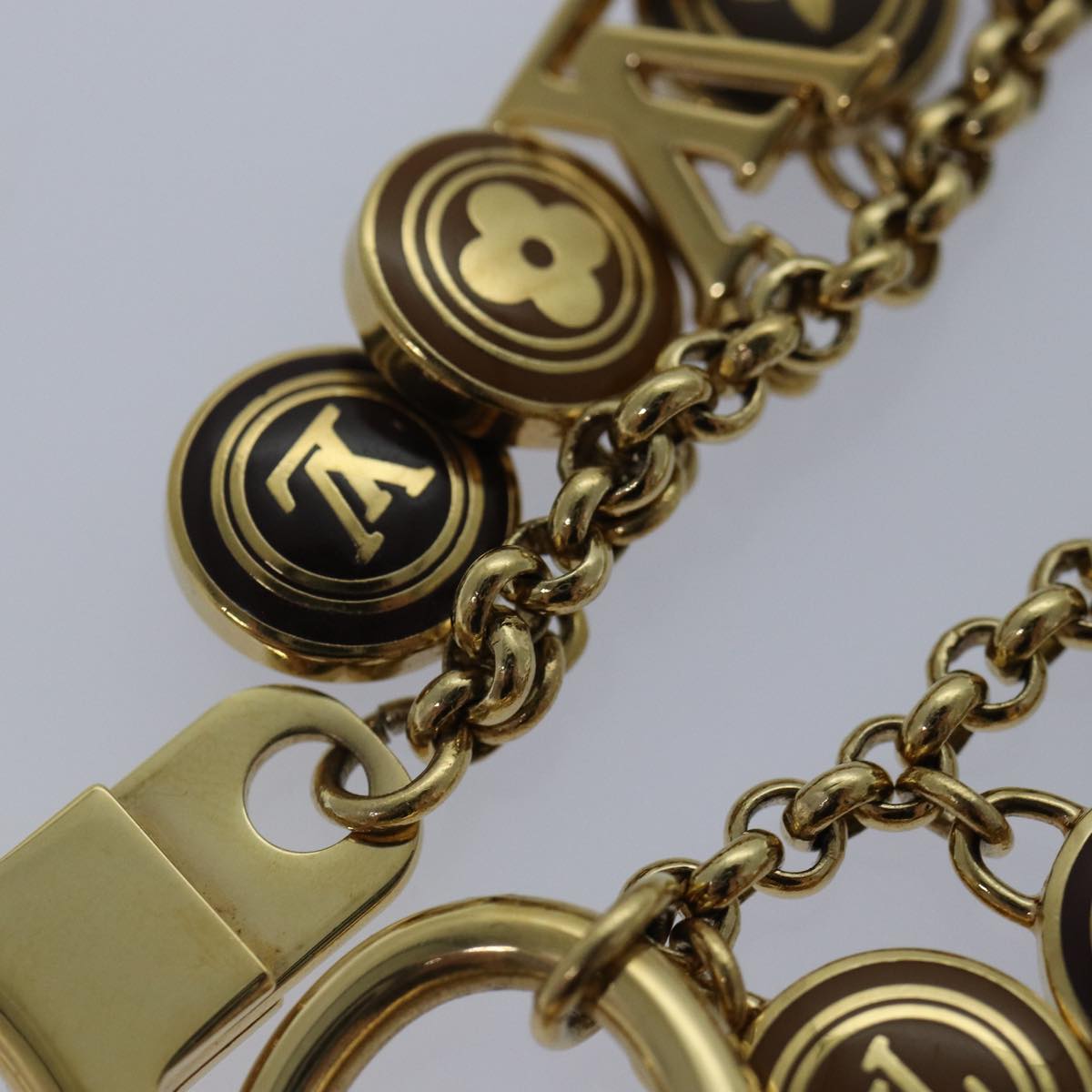 LOUIS VUITTON Monogram Porte Cles Chainne Pastilles Charm M66172 LV ac3239