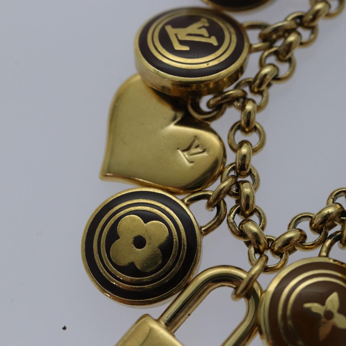 LOUIS VUITTON Monogram Porte Cles Chainne Pastilles Charm M66172 LV ac3239