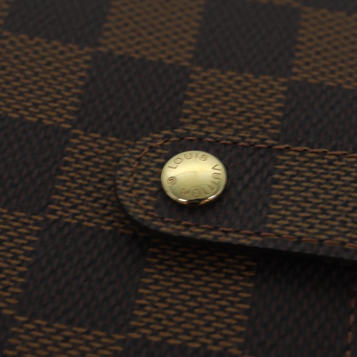 LOUIS VUITTON Damier Ebene Porte Monnaie Billets Viennois N61664 LV ac3246