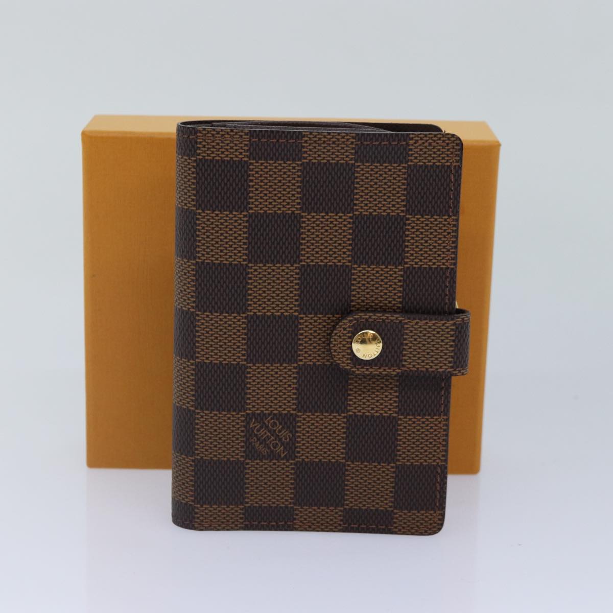 LOUIS VUITTON Damier Ebene Porte Monnaie Billets Viennois N61664 LV ac3246