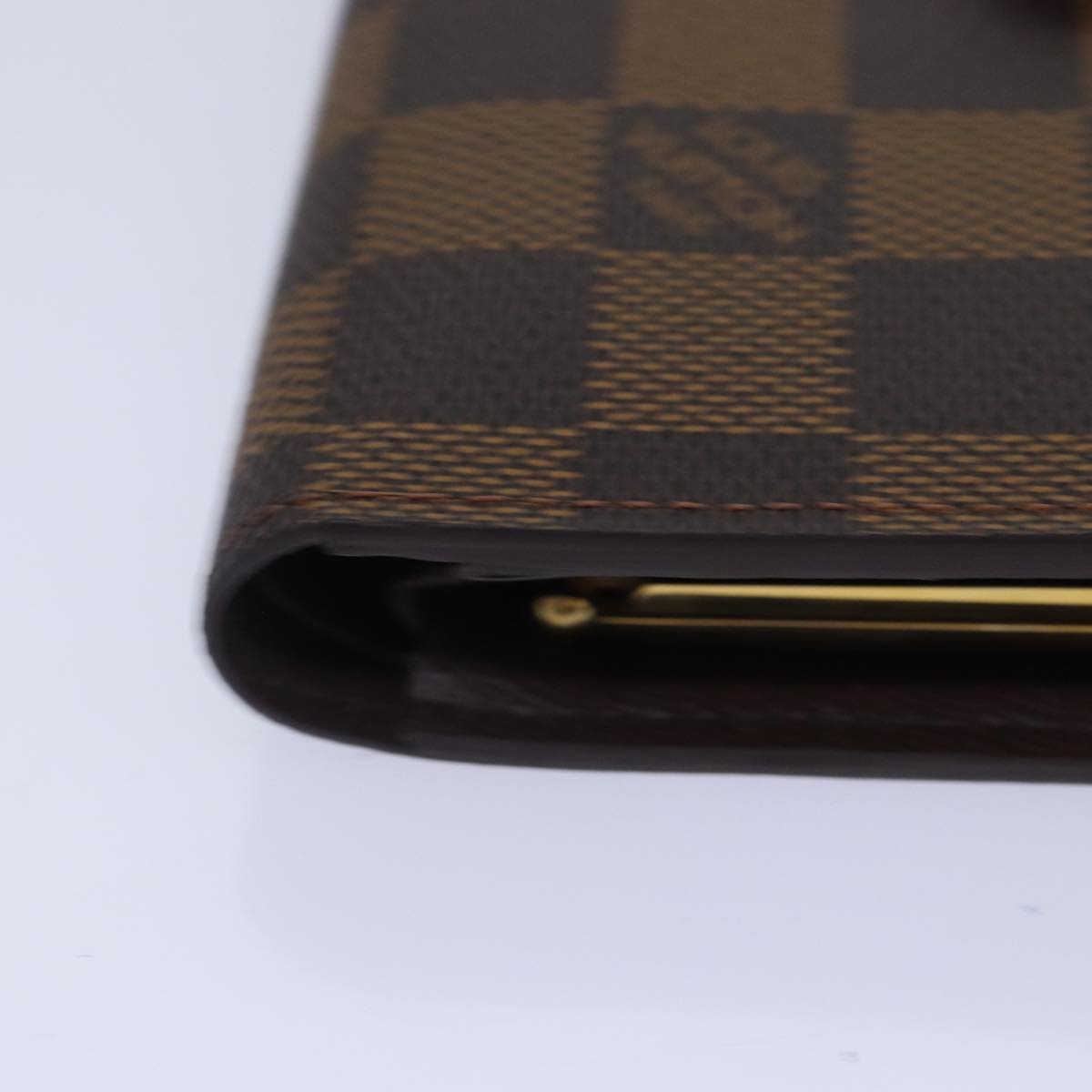 LOUIS VUITTON Damier Ebene Porte Monnaie Billets Viennois N61664 LV ac3246