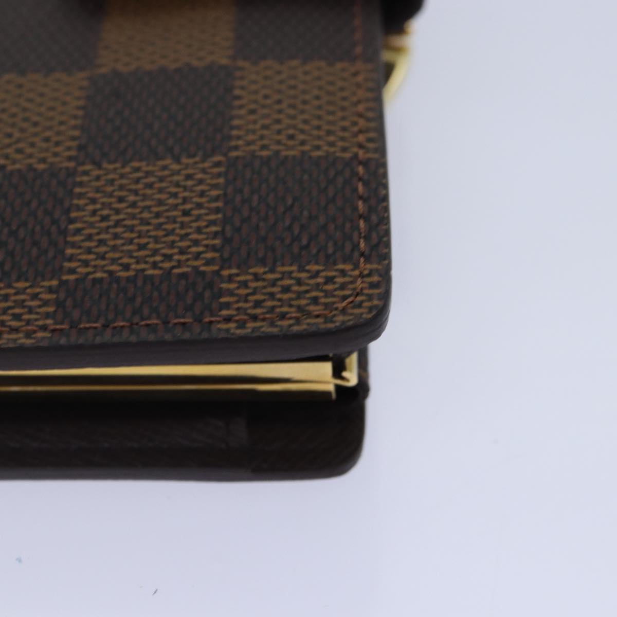 LOUIS VUITTON Damier Ebene Porte Monnaie Billets Viennois N61664 LV ac3246