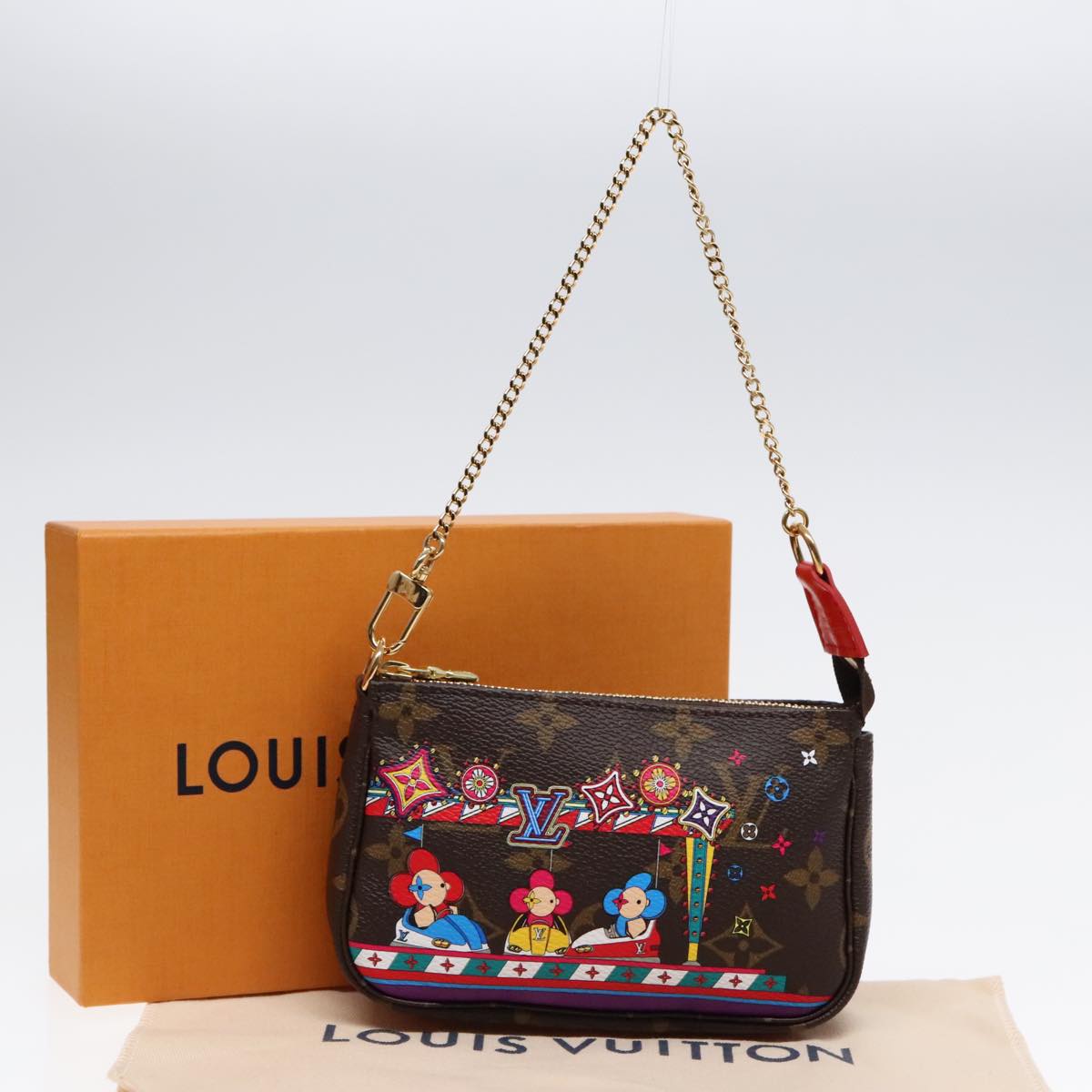 LOUIS VUITTON Monogram Vivienne Mini Pochette Accessoires M69976 LV ac3272