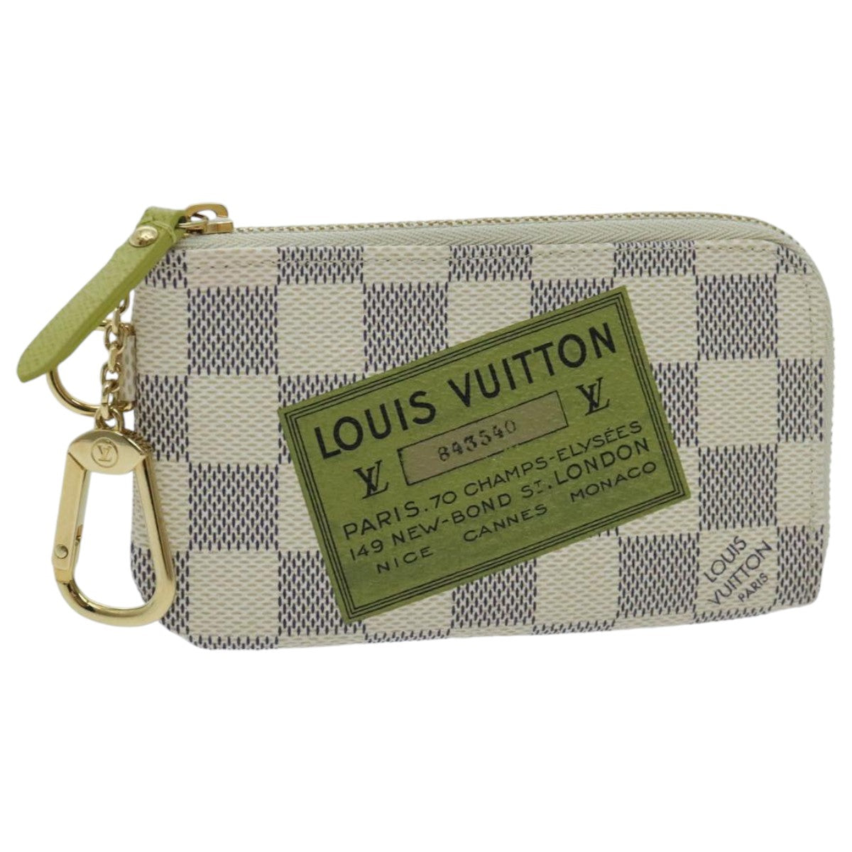 LOUIS VUITTON Damier Azur Pochette Cles Compli Coin Purse N63805 LV ac3284