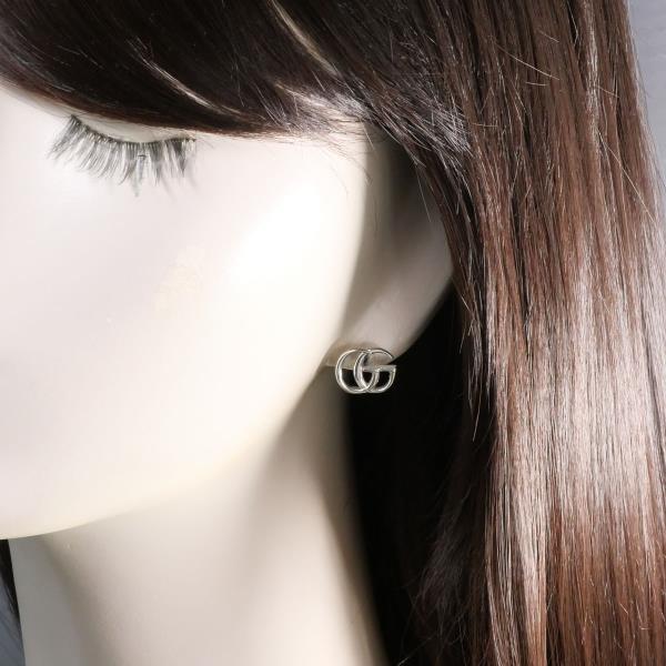 Gucci Silver Double G Flower Topaz Earrings