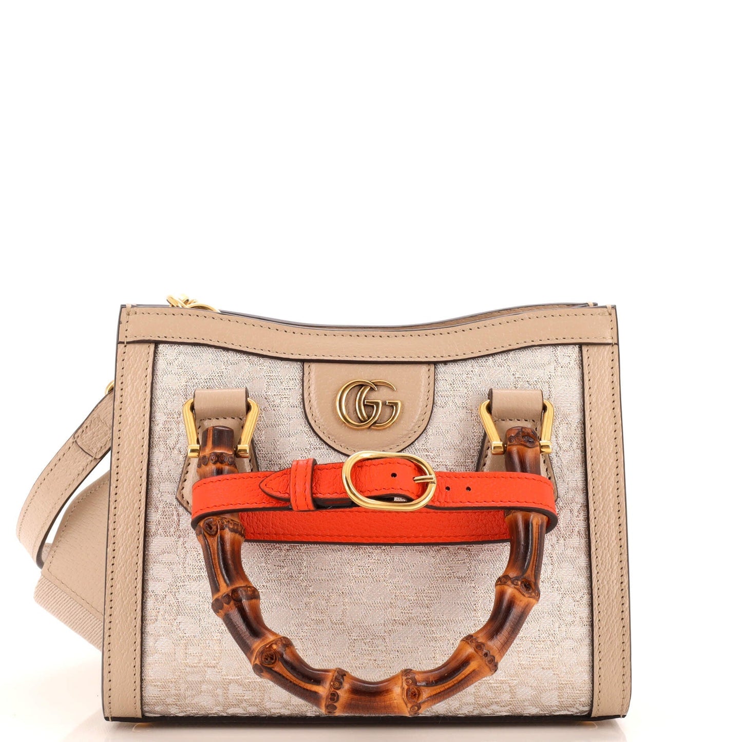 Luxury Gucci Trending 2025 Diana NM Bamboo Handle Tote GG Jacquard Mini