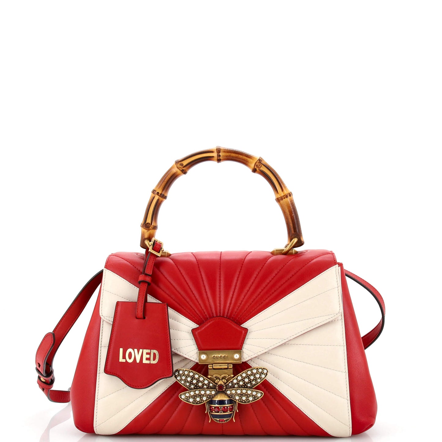 Luxury Gucci Trending 2025 Queen Margaret Top Handle Bag Quilted Leather Medium