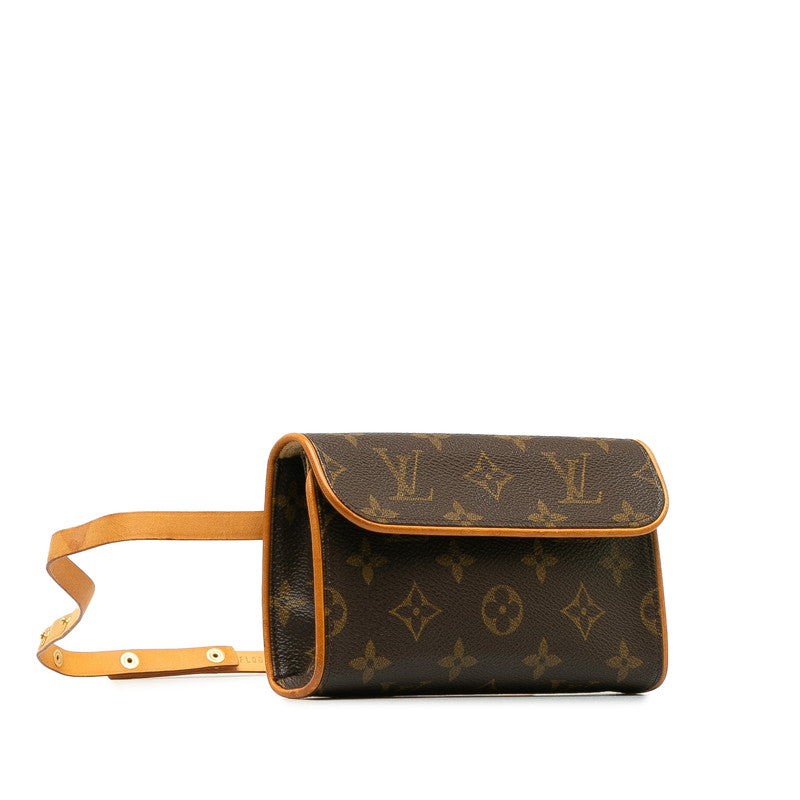 Louis Vuitton Monogram Poschet Florentine Body Bag Waist Bag M51855 Brown PVC Leather  Louis Vuitton