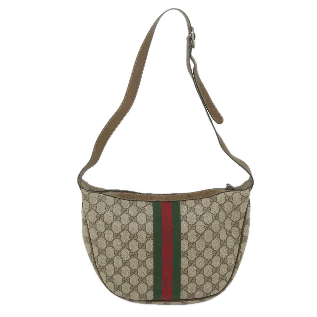Gucci Web  Canvas Shoulder Bag