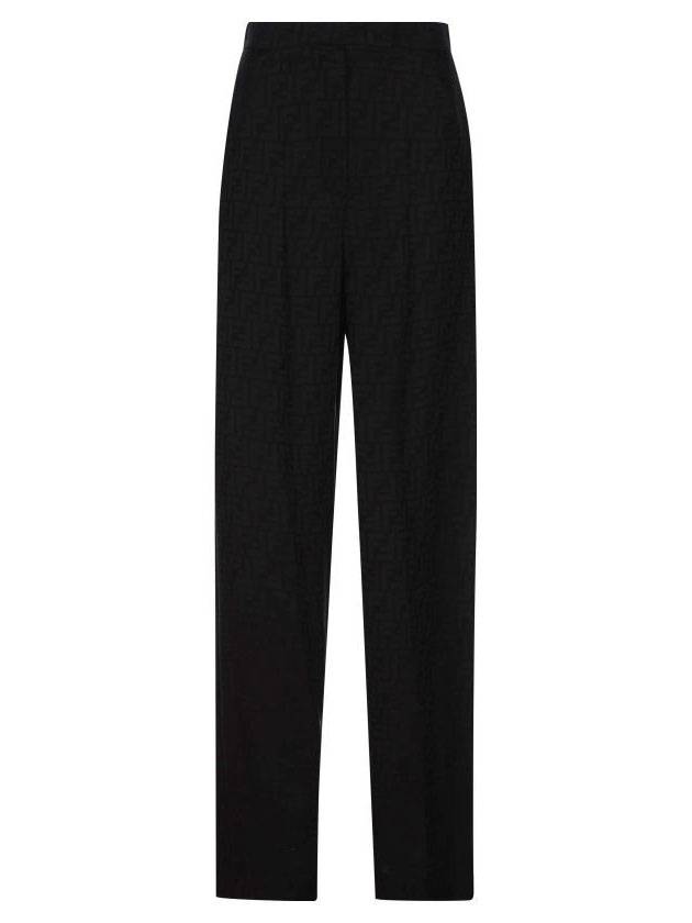 Luxury Fendi Straight Pants Black