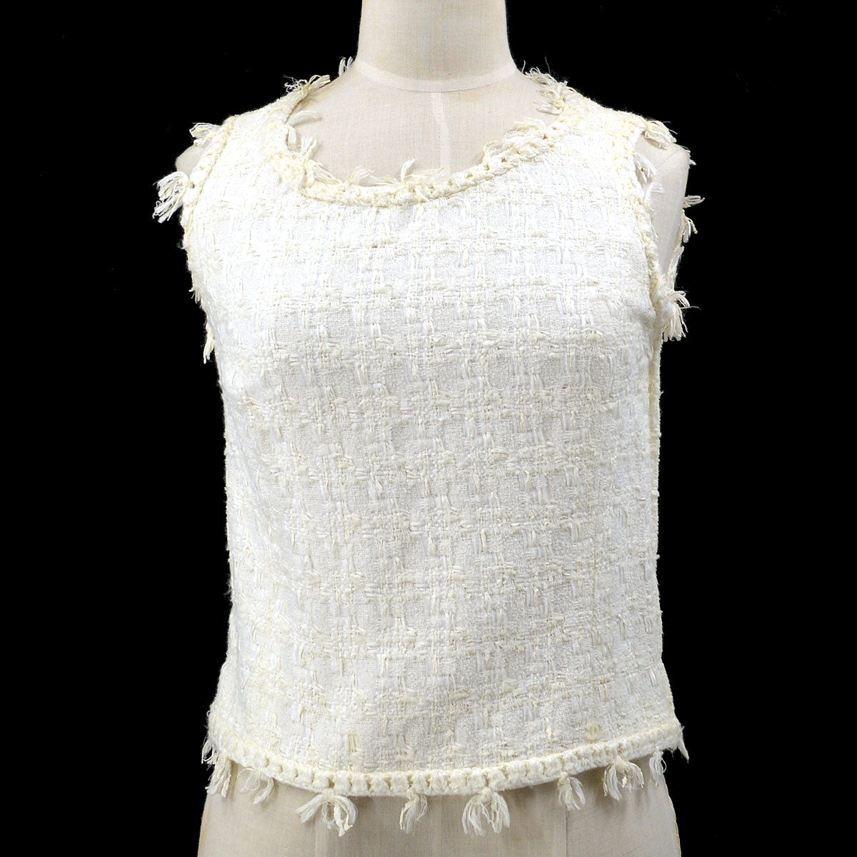 Luxury Chanel Cruise 2005 tweed open-front jacket & sleeveless top set  #34