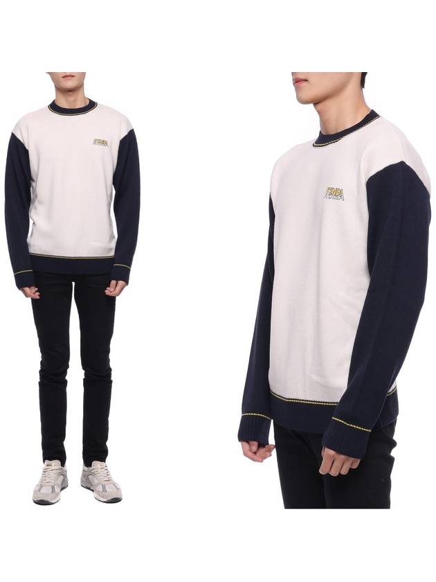Luxury Fendi Logo Applique Knit Top Natural