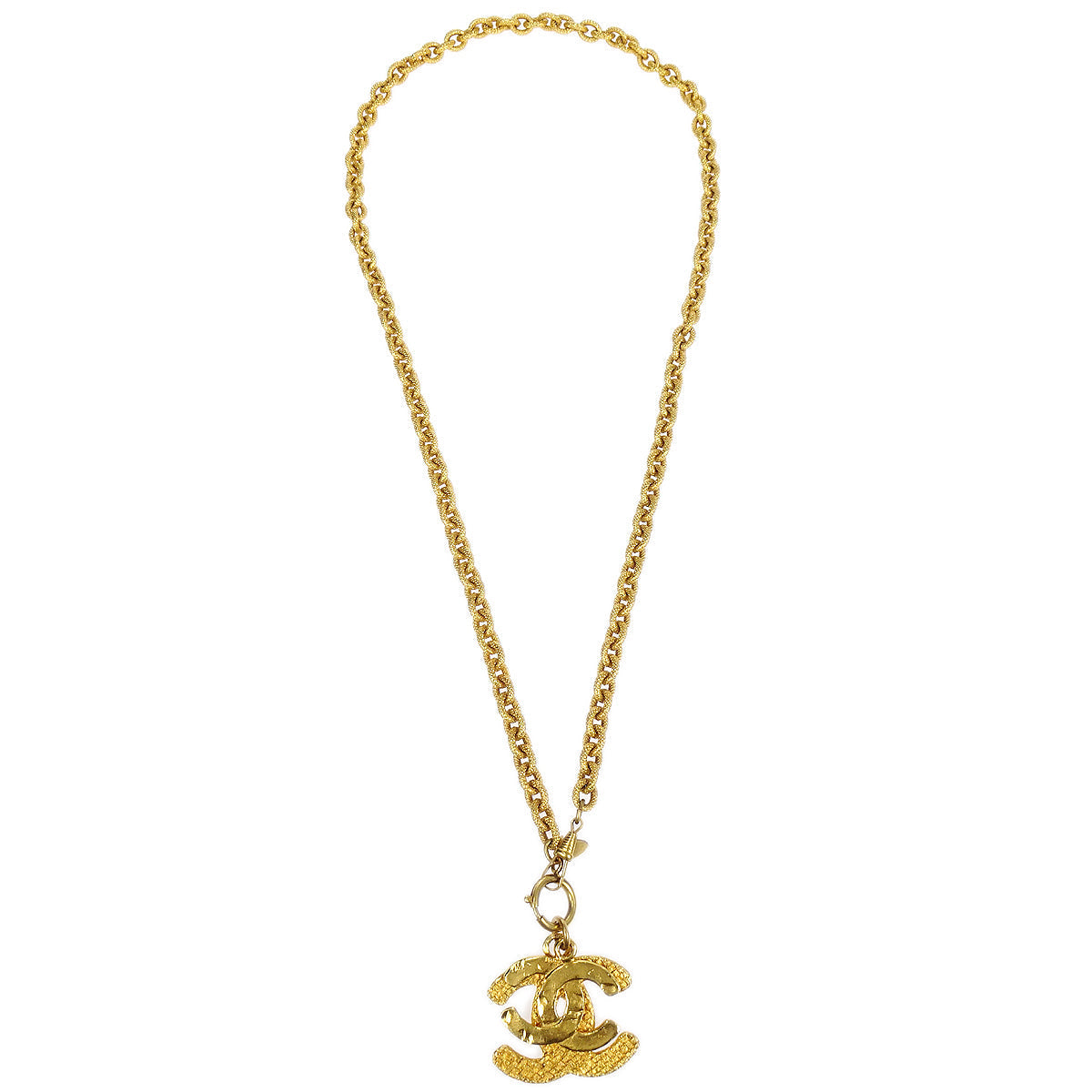 Luxury Chanel 1994 Gold Chain Pendant Necklace 6125/3052