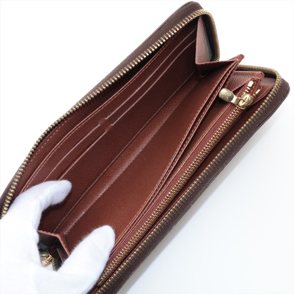 Louis Vuitton Monogram  Wallet M60017 Brown Round Zip Wallet