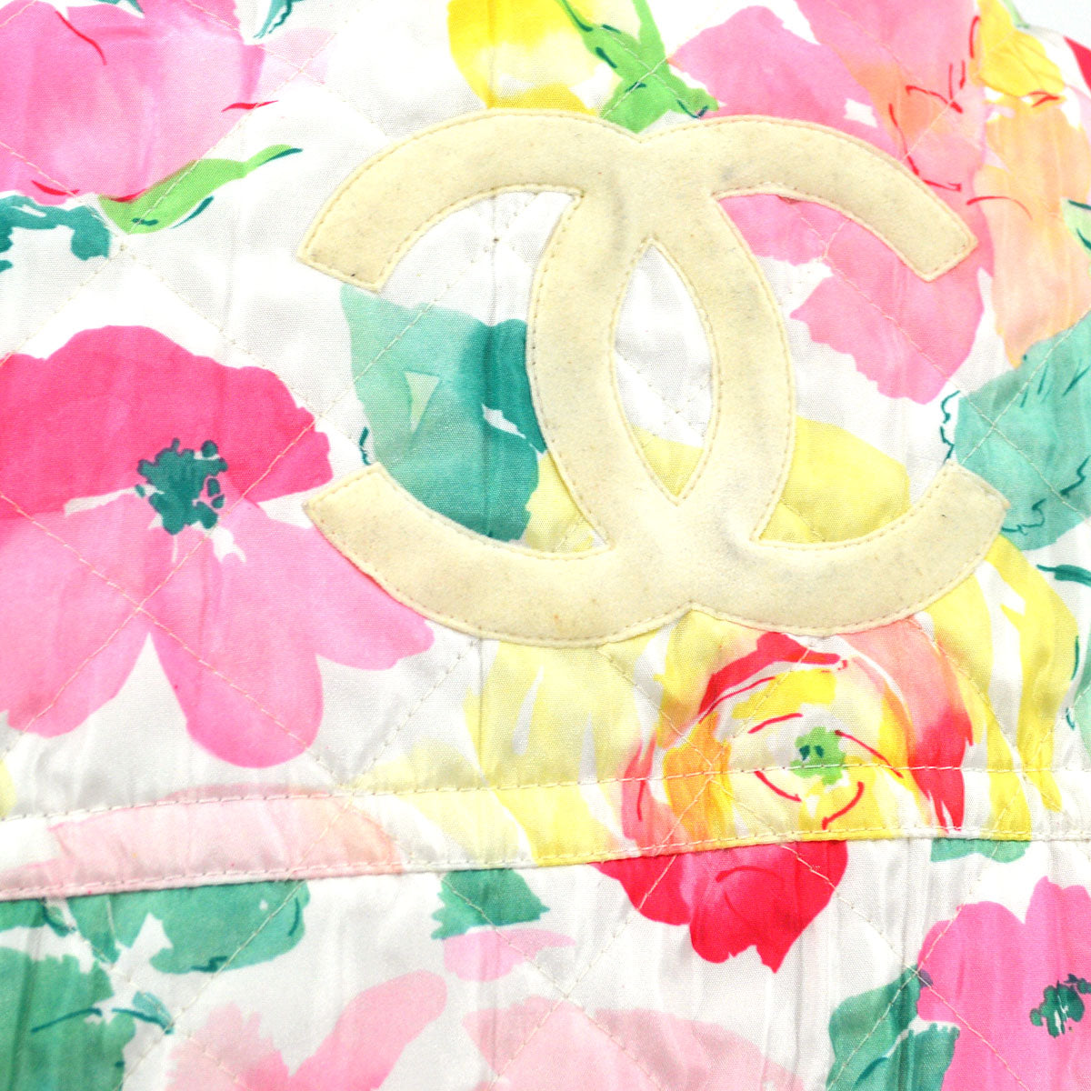 Luxury Chanel 1995 Spring floral diamond-quilted vest #38