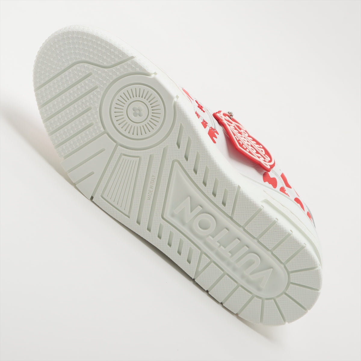 Louis Vuitton  NIGO LV Trainer Line 21 years Leather × Fabric Snickers 4 Unisex Red × White FD0291 LV Logo