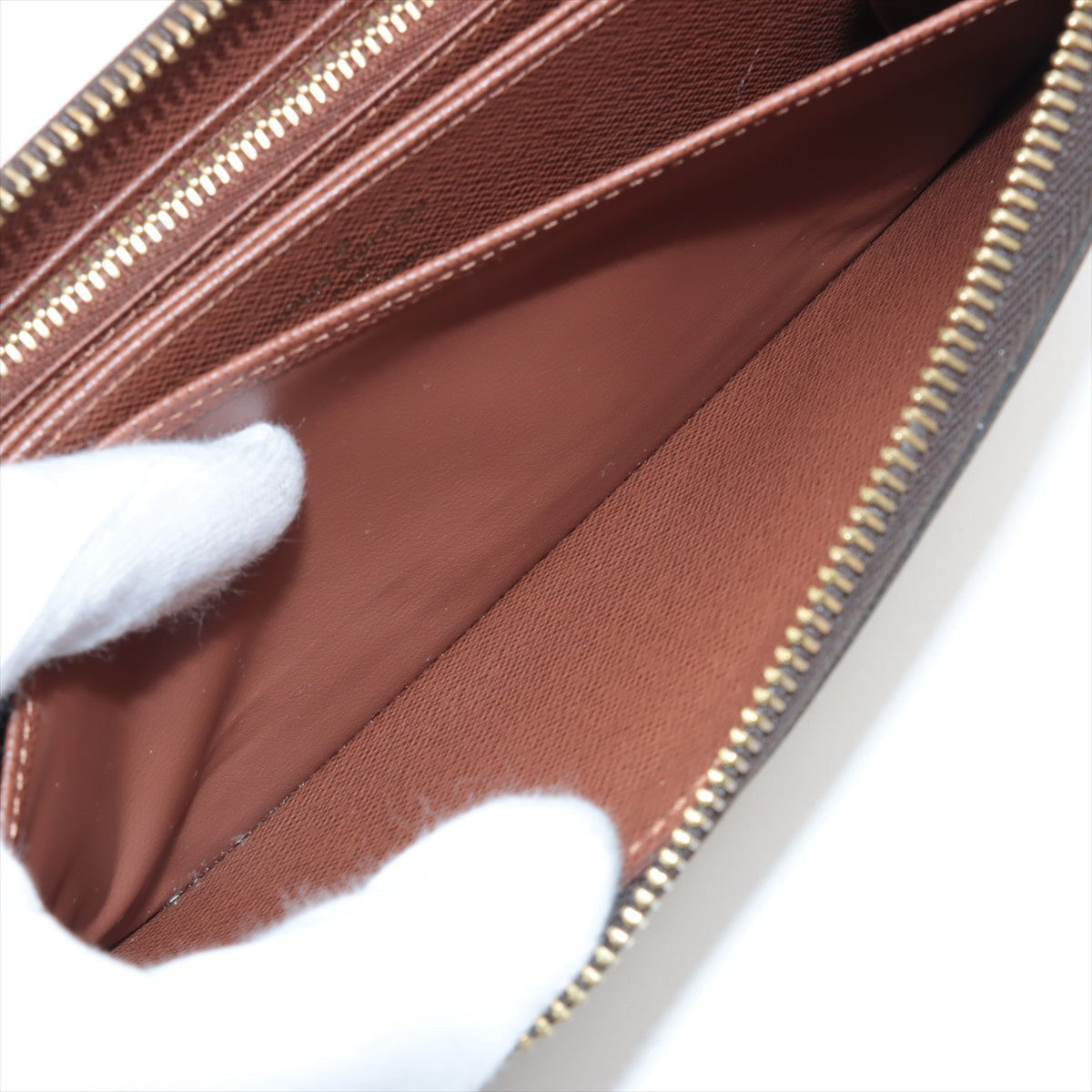 Louis Vuitton Monogram  Wallet M42616 Brown Round Zip Wallet