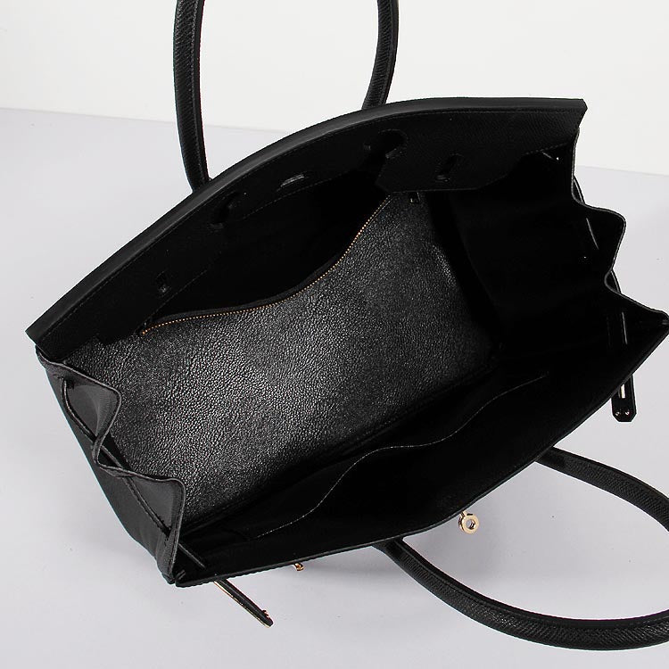 Luxury Hermes 35cm Birkin Bag Epsom Leather Black Gold