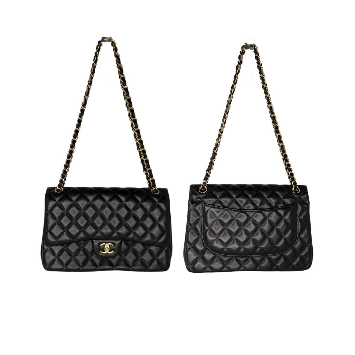 Luxury Chanel bag Classic Quilted Lambskin Double Jumbo Flap