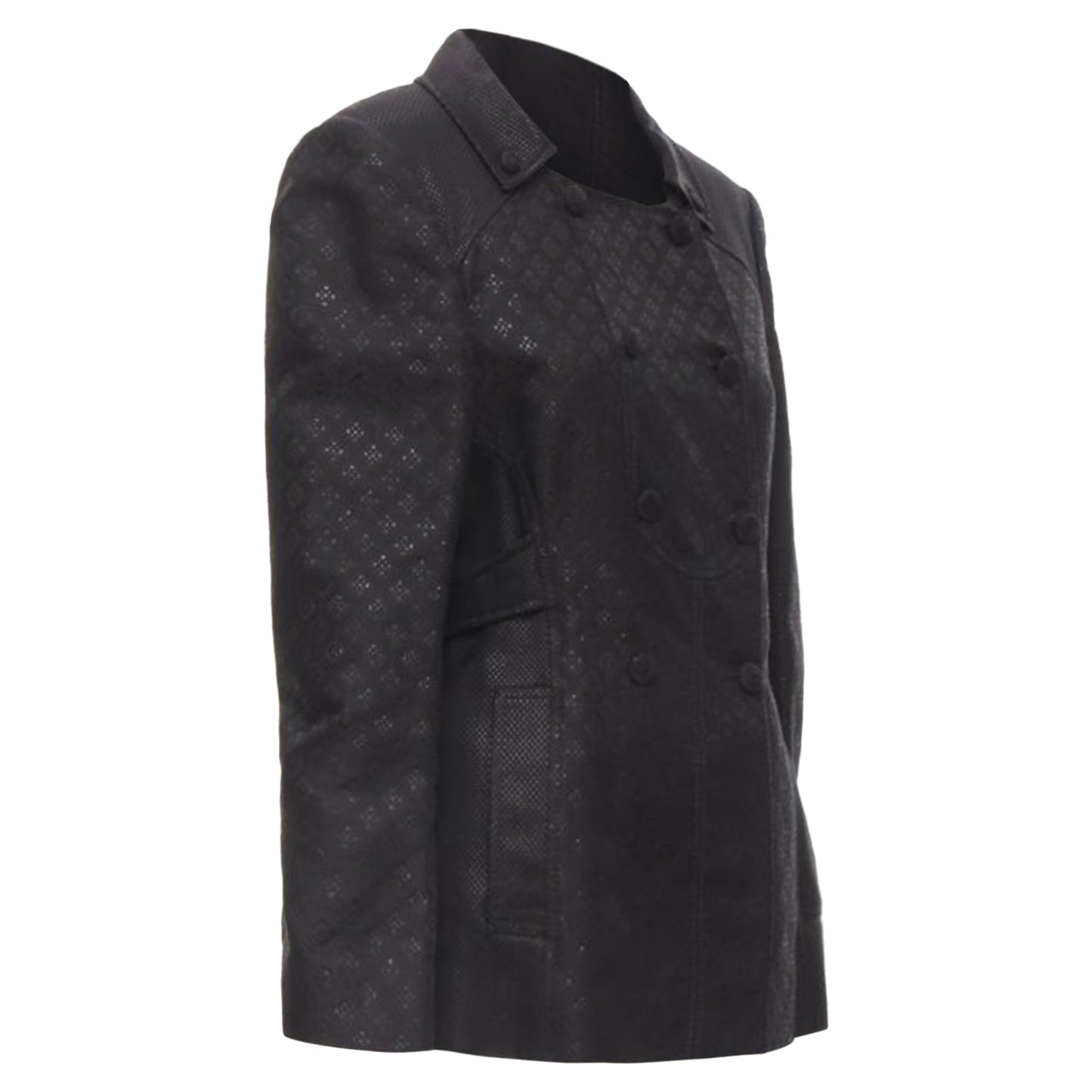 Gucci metallic oriental brocade double breasted jacket