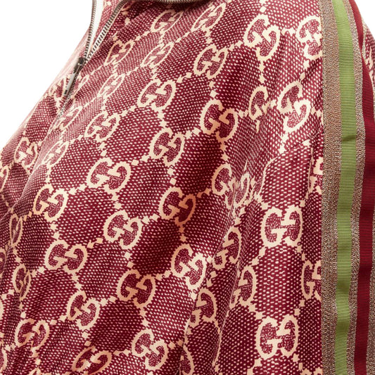 Gucci silk GG Supreme monogram print web trim mini dress
