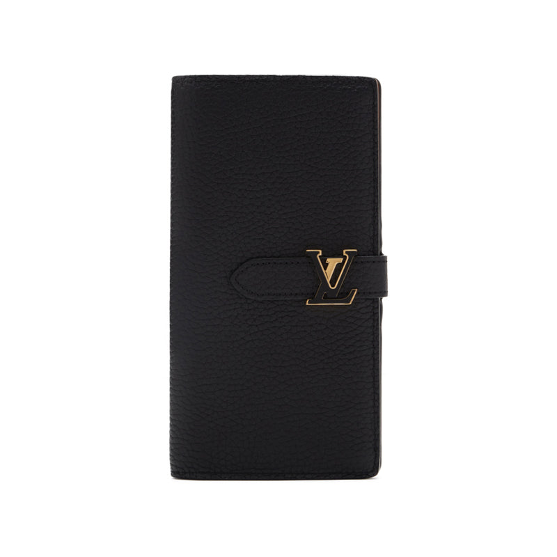 LOUIS VUITTON Lewitton Vertical Capsine 2 Fable Long Wallet  Leather Noir (Golden ) 's Head Wallet  Head Wallet Long Wallet Hybrid  Delivery escence Online
