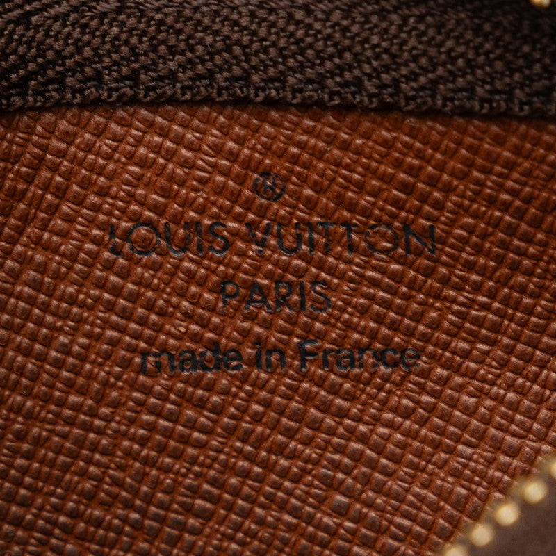 Louis Vuitton Monogram Pochette Crane Coin Case M62650 Brown PVC Leather  Louis Vuitton