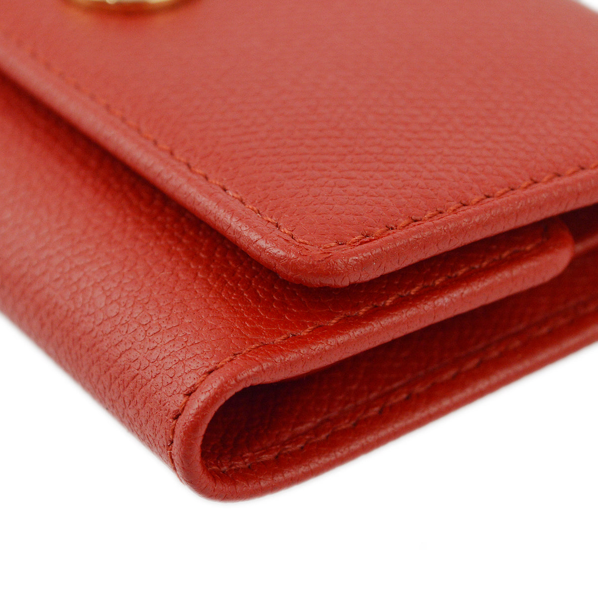 Chanel Red Caviar Six Hook Key Case Small New