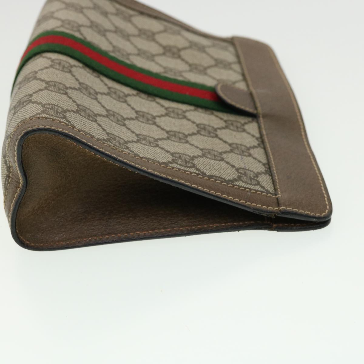 Luxury Gucci Trending 2025 GG Canvas Web Sherry Line Clutch Bag Beige Red Green