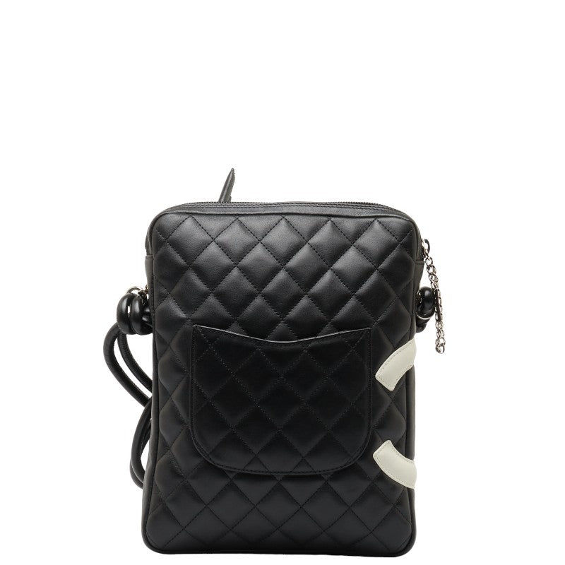 Chanel mattresses Combon line slo shoulder bag black leather ladies CHANEL