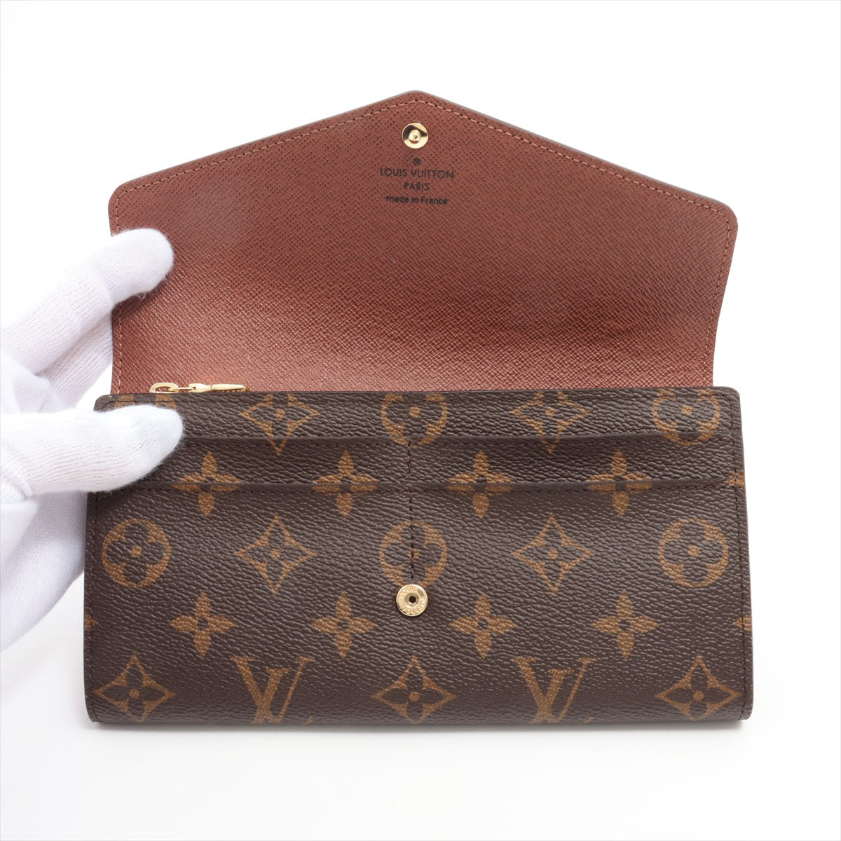 Louis Vuitton Monogram Portfolio Sarah M60531 Brown Long  Reaction Wallet